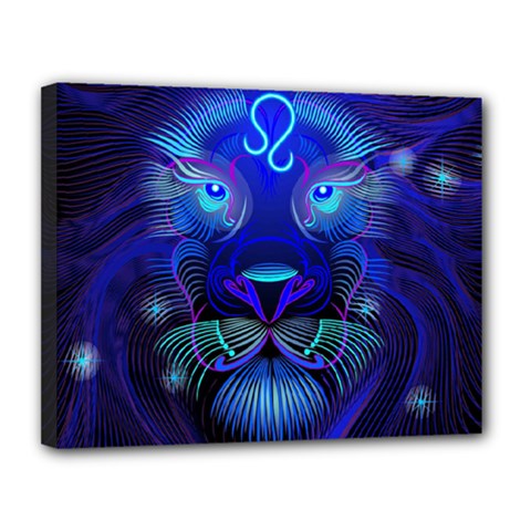 Sign Leo Zodiac Canvas 14  X 11  by Mariart