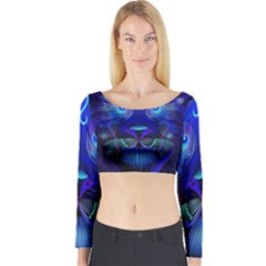 Sign Leo Zodiac Long Sleeve Crop Top by Mariart