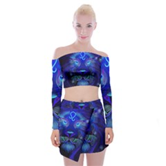 Sign Leo Zodiac Off Shoulder Top With Skirt Set