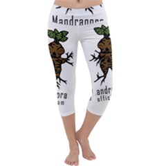 Mandrake Plant Capri Yoga Leggings by Valentinaart