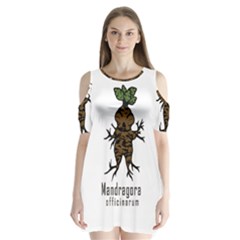 Mandrake Plant Shoulder Cutout Velvet  One Piece by Valentinaart