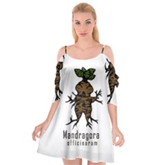 Mandrake Plant Cutout Spaghetti Strap Chiffon Dress by Valentinaart