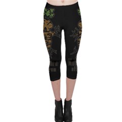 Mandrake Plant Capri Leggings  by Valentinaart