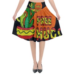 Cactus - Free Hugs Flared Midi Skirt