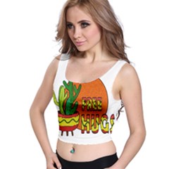 Cactus - Free Hugs Crop Top by Valentinaart