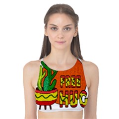 Cactus - Free Hugs Tank Bikini Top by Valentinaart