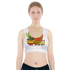 Cactus - Free Hugs Sports Bra With Pocket by Valentinaart