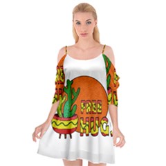 Cactus - Free Hugs Cutout Spaghetti Strap Chiffon Dress