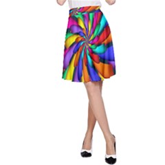 Star Flower Color Rainbow A-line Skirt