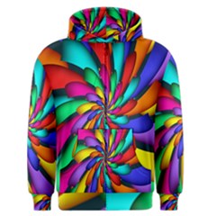 Star Flower Color Rainbow Men s Zipper Hoodie by Mariart