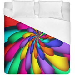 Star Flower Color Rainbow Duvet Cover (king Size) by Mariart