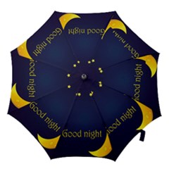 Star Moon Good Night Blue Sky Yellow Light Hook Handle Umbrellas (medium) by Mariart