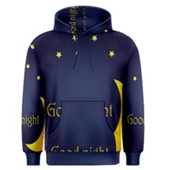 Star Moon Good Night Blue Sky Yellow Light Men s Pullover Hoodie by Mariart