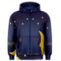 Star Moon Good Night Blue Sky Yellow Light Men s Zipper Hoodie View1