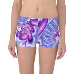 Space Stone Purple Silver Wave Chevron Reversible Bikini Bottoms by Mariart