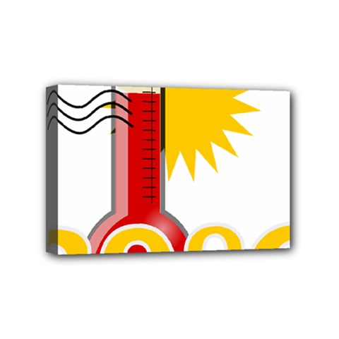 Thermometer Themperature Hot Sun Mini Canvas 6  X 4  by Mariart