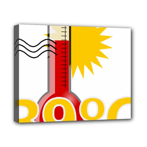 Thermometer Themperature Hot Sun Canvas 10  X 8  by Mariart