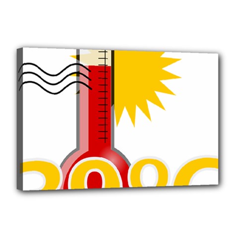 Thermometer Themperature Hot Sun Canvas 18  X 12  by Mariart