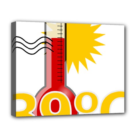 Thermometer Themperature Hot Sun Deluxe Canvas 20  X 16   by Mariart