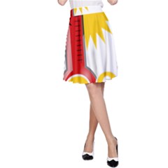 Thermometer Themperature Hot Sun A-line Skirt by Mariart