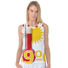 Thermometer Themperature Hot Sun Women s Basketball Tank Top by Mariart