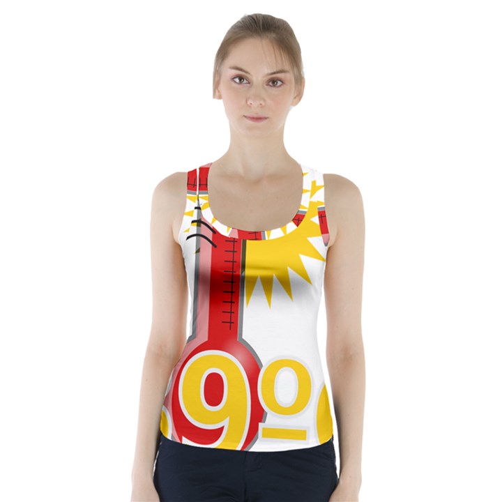 Thermometer Themperature Hot Sun Racer Back Sports Top