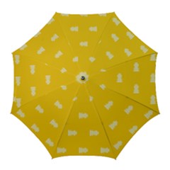 Waveform Disco Wahlin Retina White Yellow Golf Umbrellas by Mariart