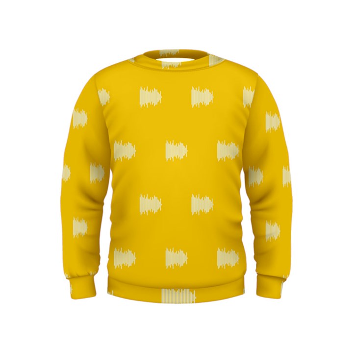 Waveform Disco Wahlin Retina White Yellow Kids  Sweatshirt