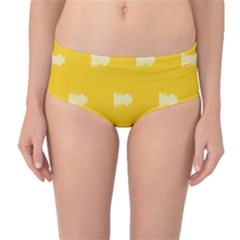 Waveform Disco Wahlin Retina White Yellow Mid-waist Bikini Bottoms