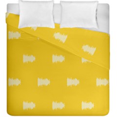 Waveform Disco Wahlin Retina White Yellow Duvet Cover Double Side (king Size) by Mariart