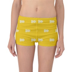 Waveform Disco Wahlin Retina White Yellow Reversible Bikini Bottoms by Mariart