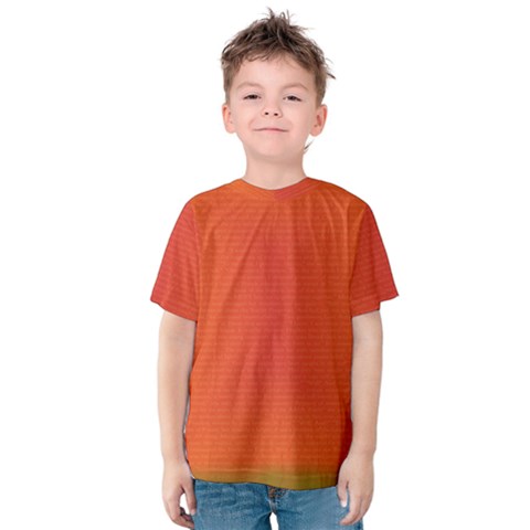 Scarlet Pimpernel Writing Orange Green Kids  Cotton Tee by Mariart