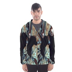 Silver Gold Hole Black Space Hooded Wind Breaker (men) by Mariart