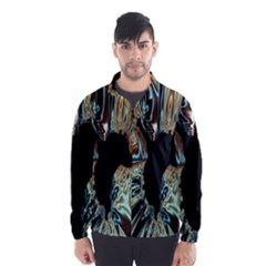 Silver Gold Hole Black Space Wind Breaker (men) by Mariart