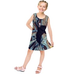 Silver Gold Hole Black Space Kids  Tunic Dress by Mariart