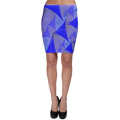 Wave Chevron Plaid Circle Polka Line Light Blue Triangle Bodycon Skirt by Mariart