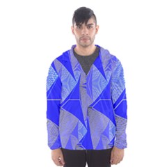 Wave Chevron Plaid Circle Polka Line Light Blue Triangle Hooded Wind Breaker (men) by Mariart