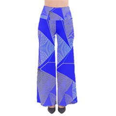 Wave Chevron Plaid Circle Polka Line Light Blue Triangle Pants by Mariart