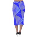 Wave Chevron Plaid Circle Polka Line Light Blue Triangle Velvet Midi Pencil Skirt View2