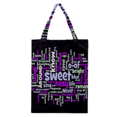 Writing Color Rainbow Sweer Love Classic Tote Bag by Mariart