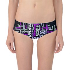 Writing Color Rainbow Sweer Love Classic Bikini Bottoms by Mariart