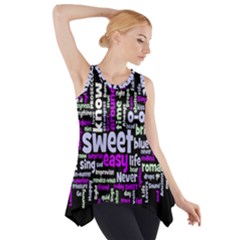 Writing Color Rainbow Sweer Love Side Drop Tank Tunic by Mariart