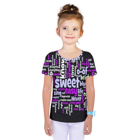 Writing Color Rainbow Sweer Love Kids  One Piece Tee by Mariart