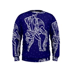 Aquarius Zodiac Star Kids  Sweatshirt by Mariart