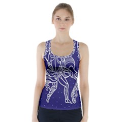 Aquarius Zodiac Star Racer Back Sports Top by Mariart