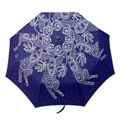 Aries Zodiac Star Folding Umbrellas by Mariart