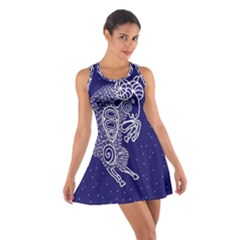 Aries Zodiac Star Cotton Racerback Dress by Mariart