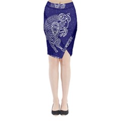 Aries Zodiac Star Midi Wrap Pencil Skirt by Mariart