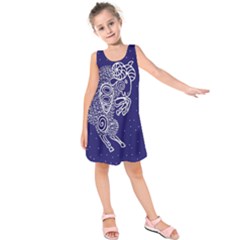 Aries Zodiac Star Kids  Sleeveless Dress by Mariart