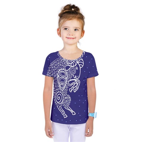 Aries Zodiac Star Kids  One Piece Tee by Mariart